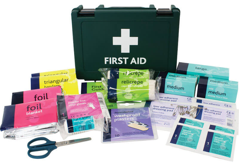 First aid kit contents
